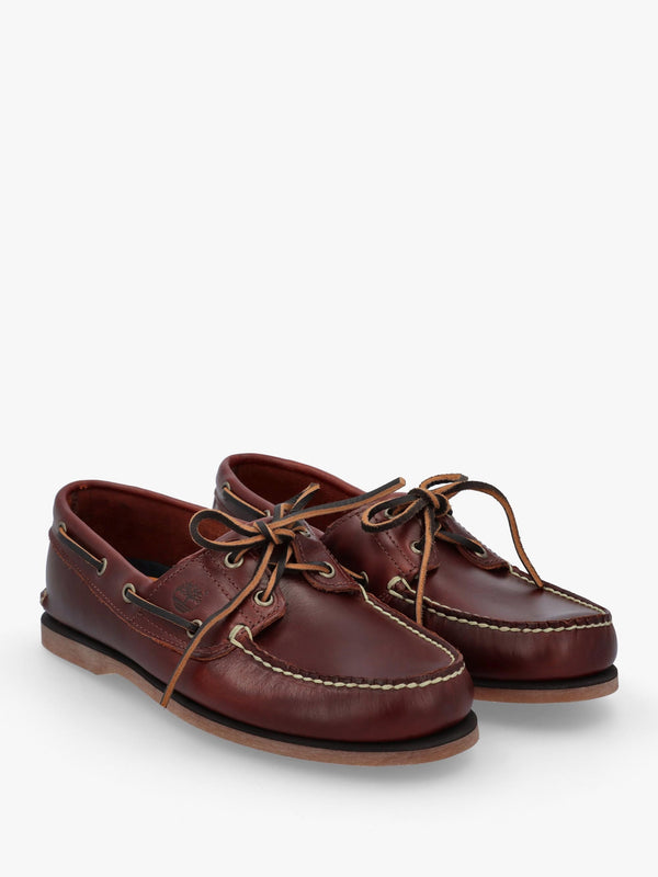 Men’s Classic Lace Up Medium Brown Full Grain Boat Shoes