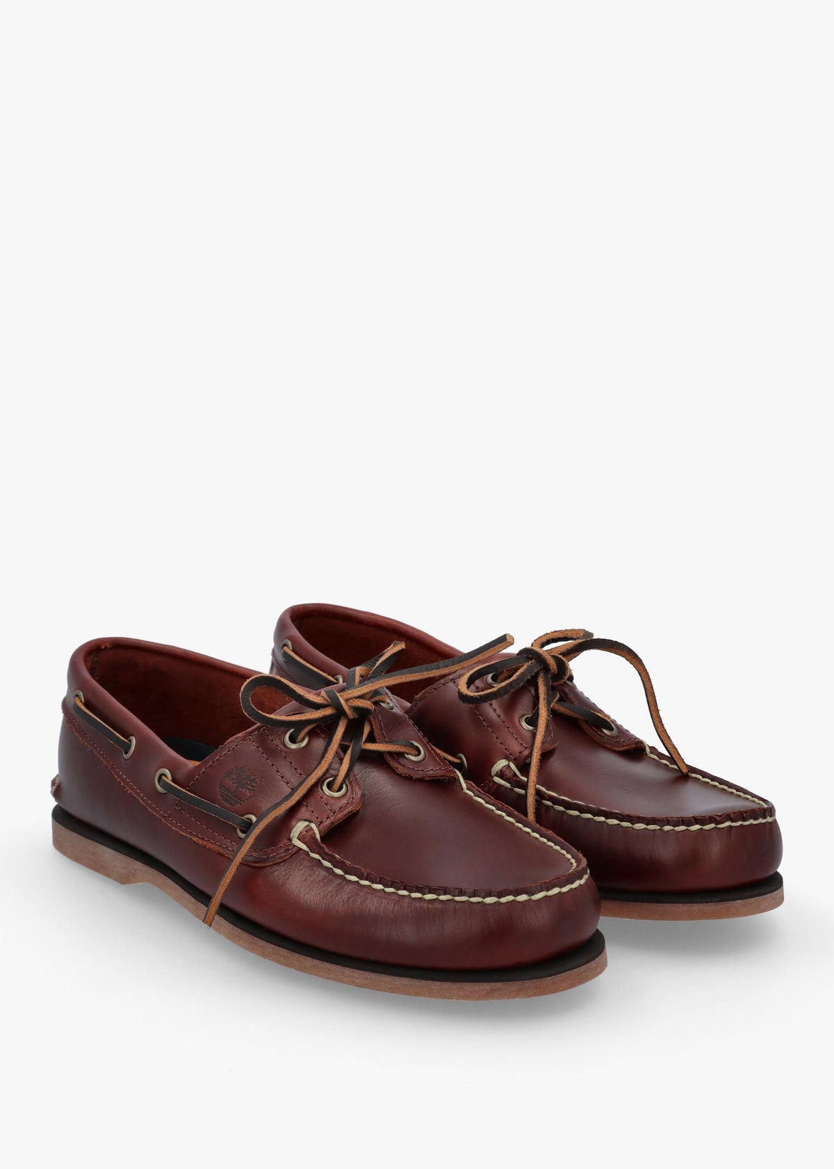 Men’s Classic Lace Up Medium Brown Full Grain Boat Shoes