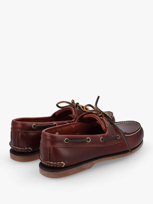 Men’s Classic Lace Up Medium Brown Full Grain Boat Shoes