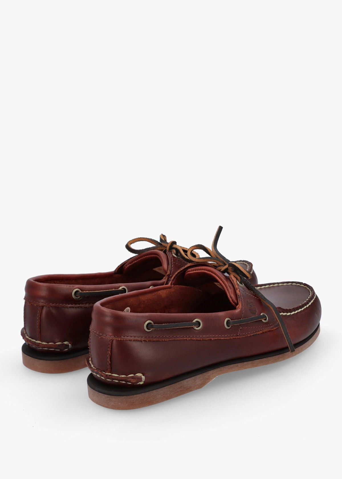 Men’s Classic Lace Up Medium Brown Full Grain Boat Shoes