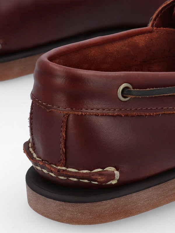 Men’s Classic Lace Up Medium Brown Full Grain Boat Shoes