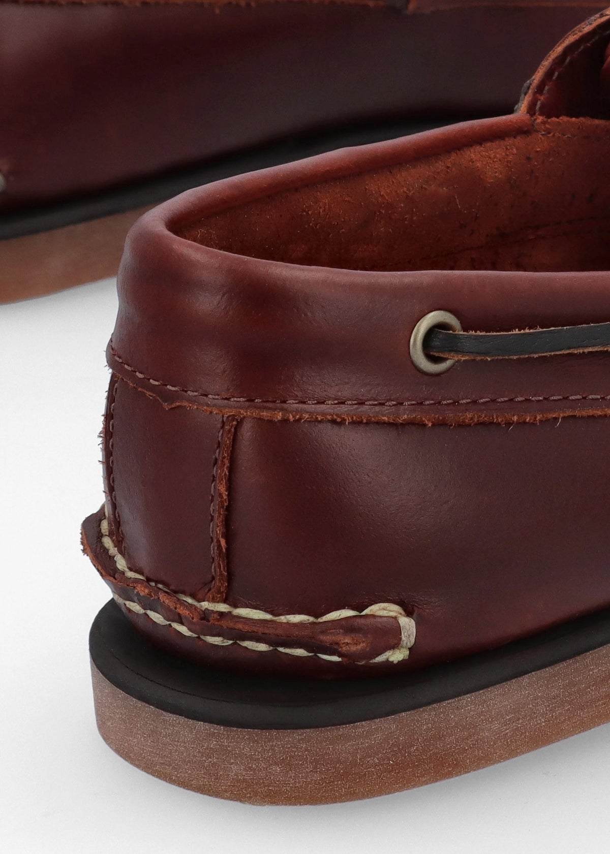 Men’s Classic Lace Up Medium Brown Full Grain Boat Shoes