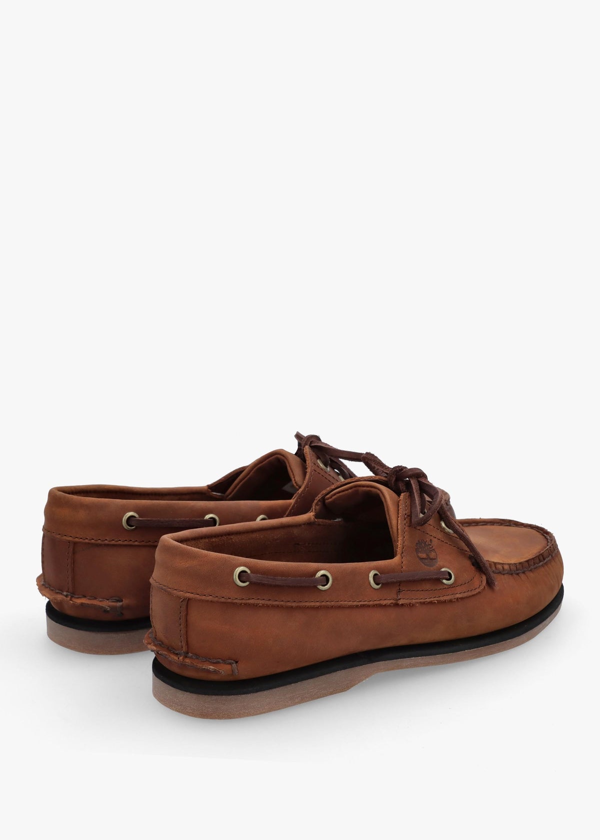 Men’s Classic Lace Up Medium Brown Nubuck Leather Boat Shoes