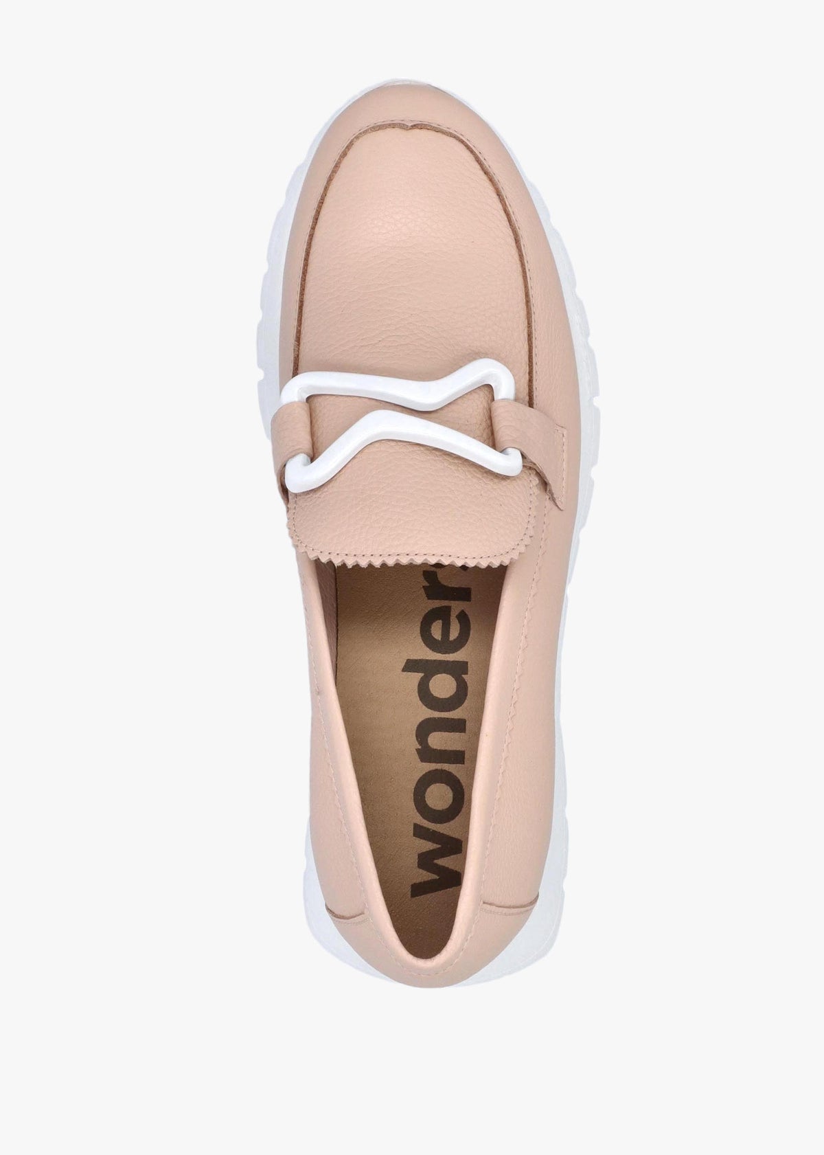Aura Nude Pink Leather Loafers