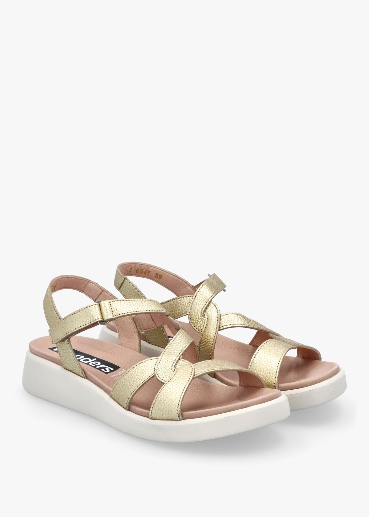 Cordelia Twist Gold Leather Sandals