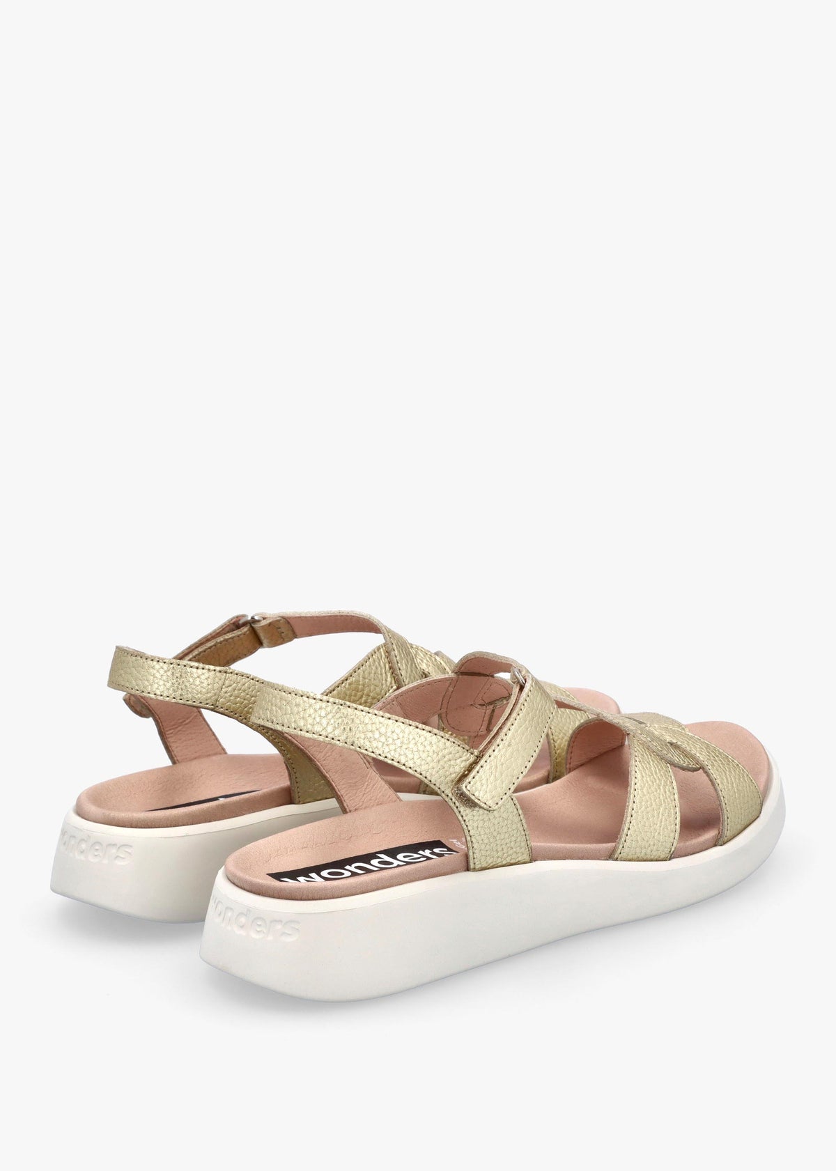 Cordelia Twist Gold Leather Sandals