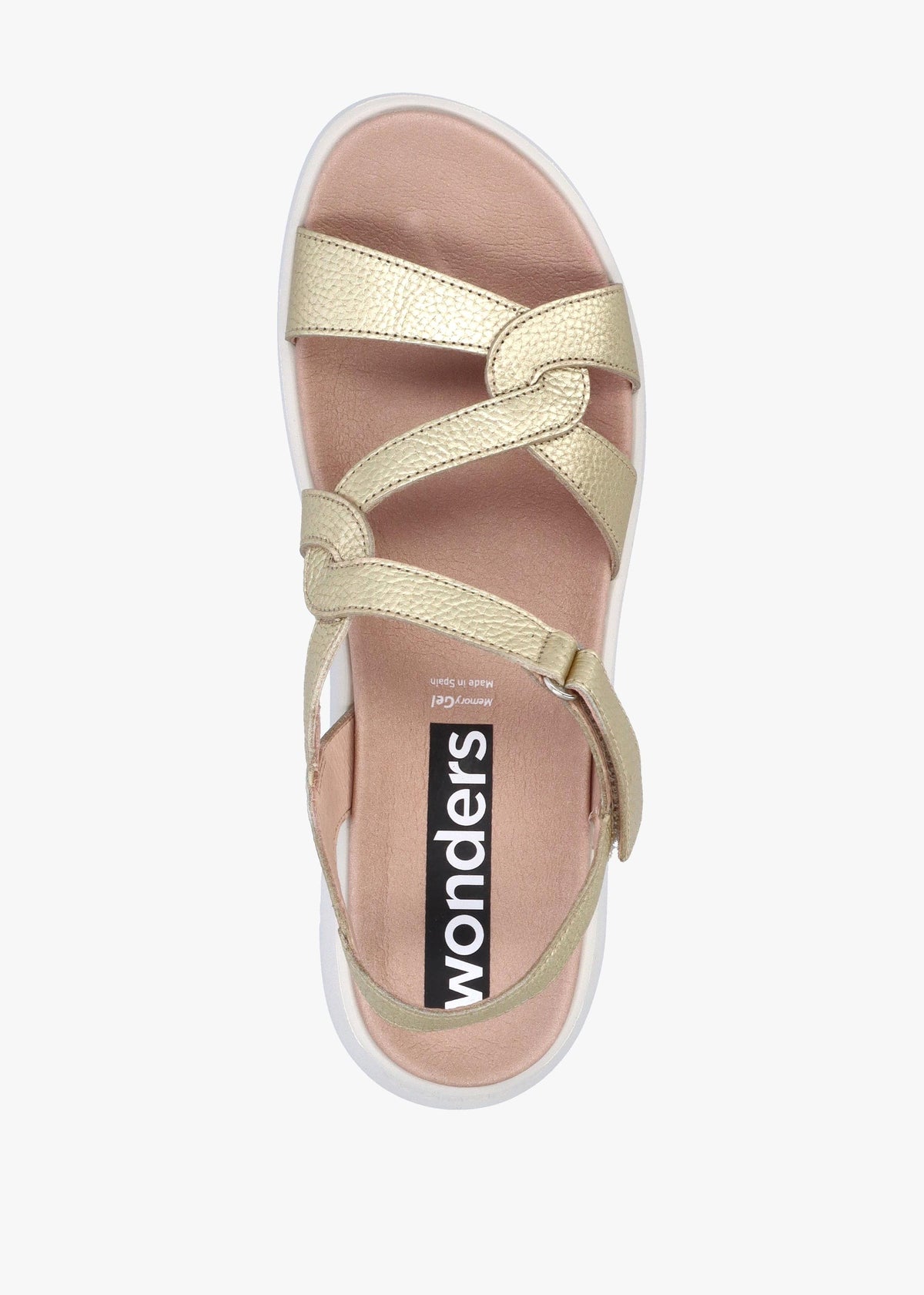Cordelia Twist Gold Leather Sandals
