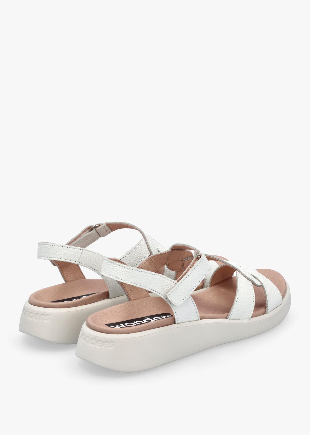 Cordelia Twist Off Leather Sandals in White
