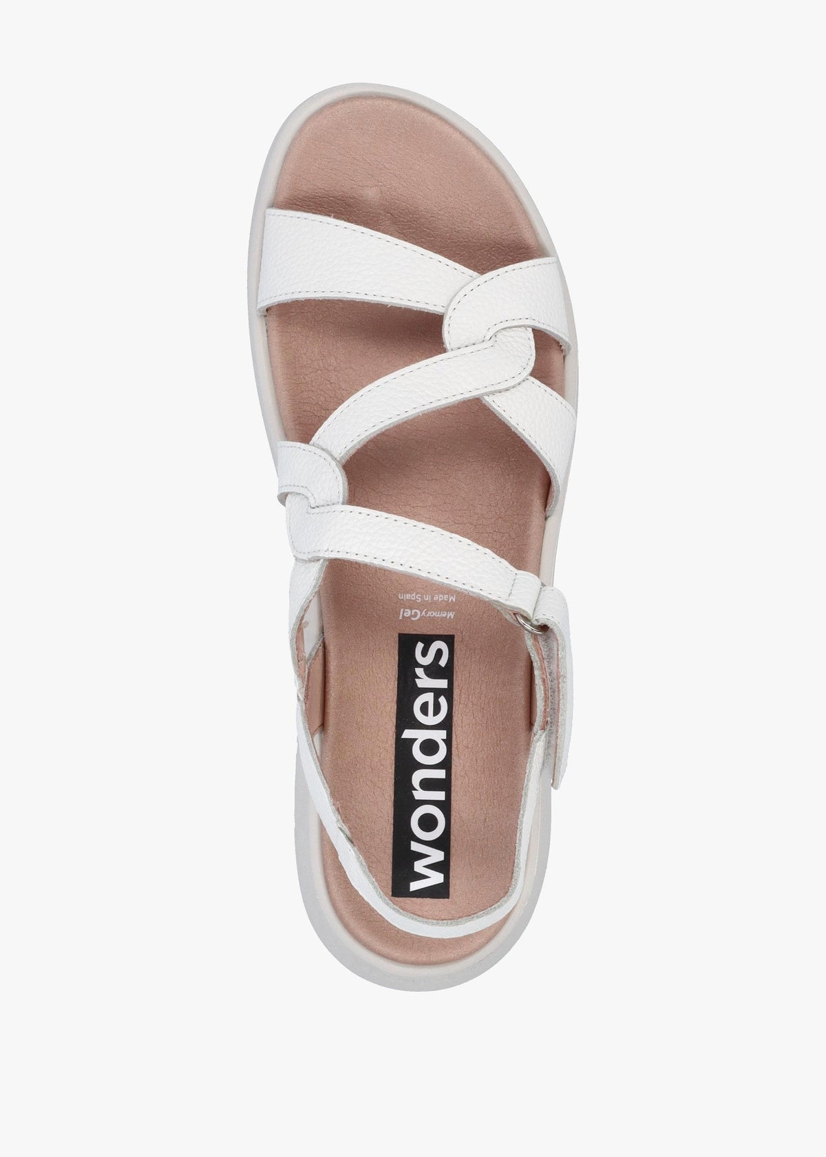 Cordelia Twist Off Leather Sandals in White