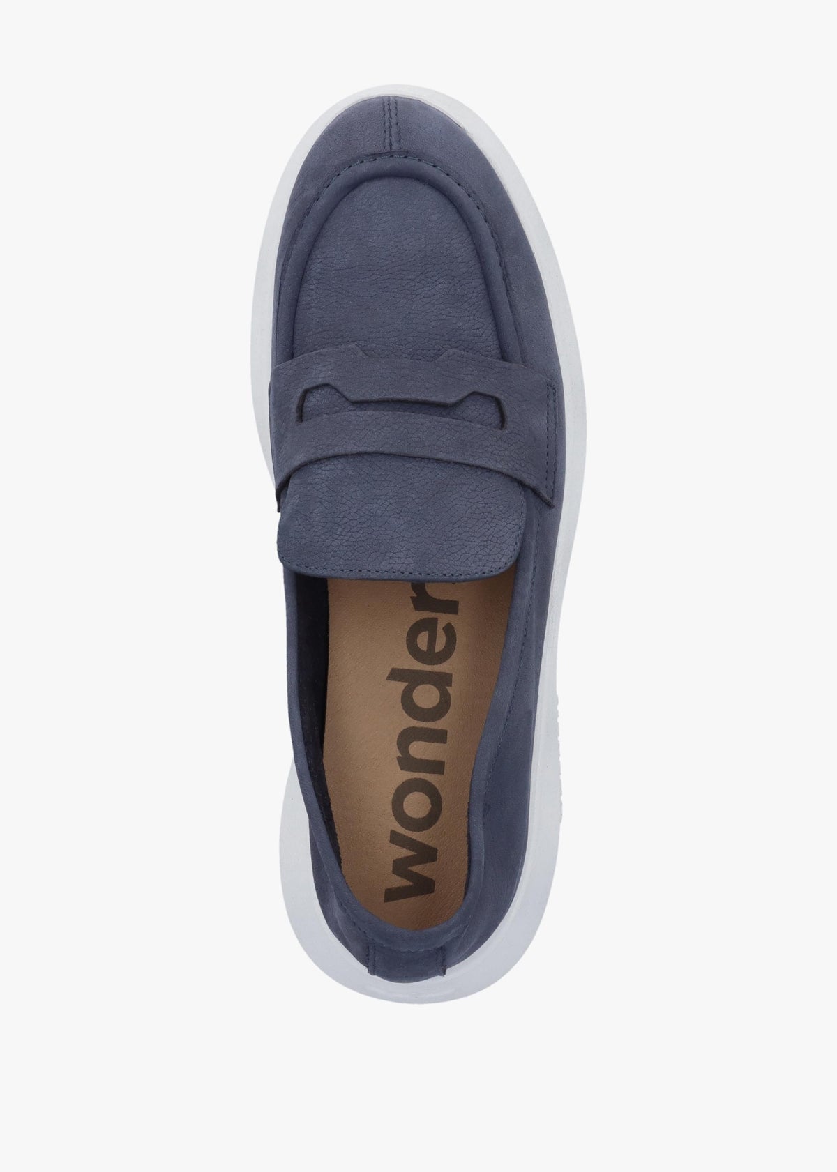 Estela Blue Nubuck Leather Chunky Loafers