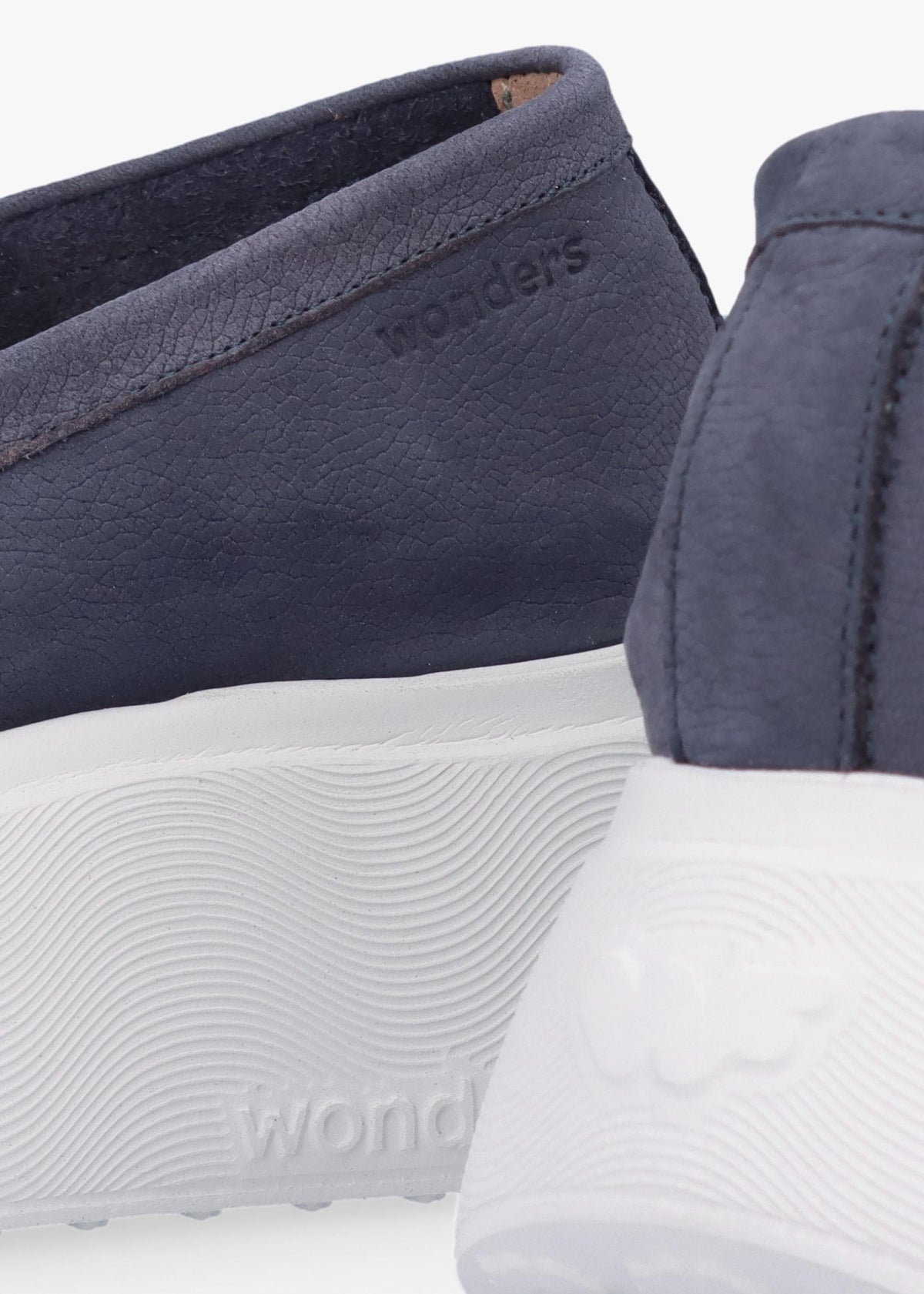 Estela Blue Nubuck Leather Chunky Loafers
