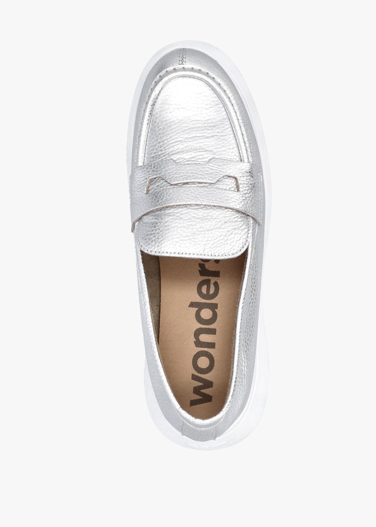 Estela Silver Leather Chunky Loafers