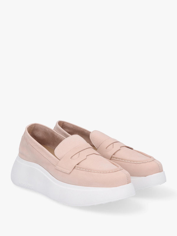 Estela Nude Nubuck Leather Chunky Loafers
