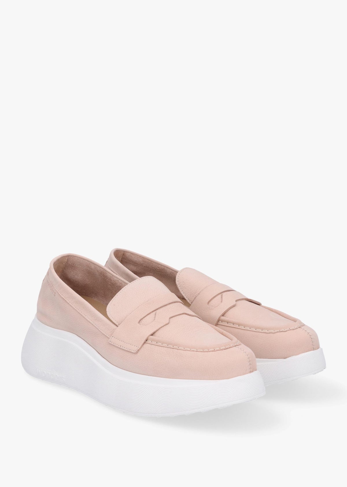 Estela Nude Nubuck Leather Chunky Loafers