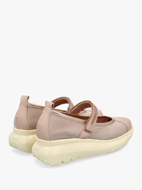 Isaura Nude Sporty Ballerina Pumps
