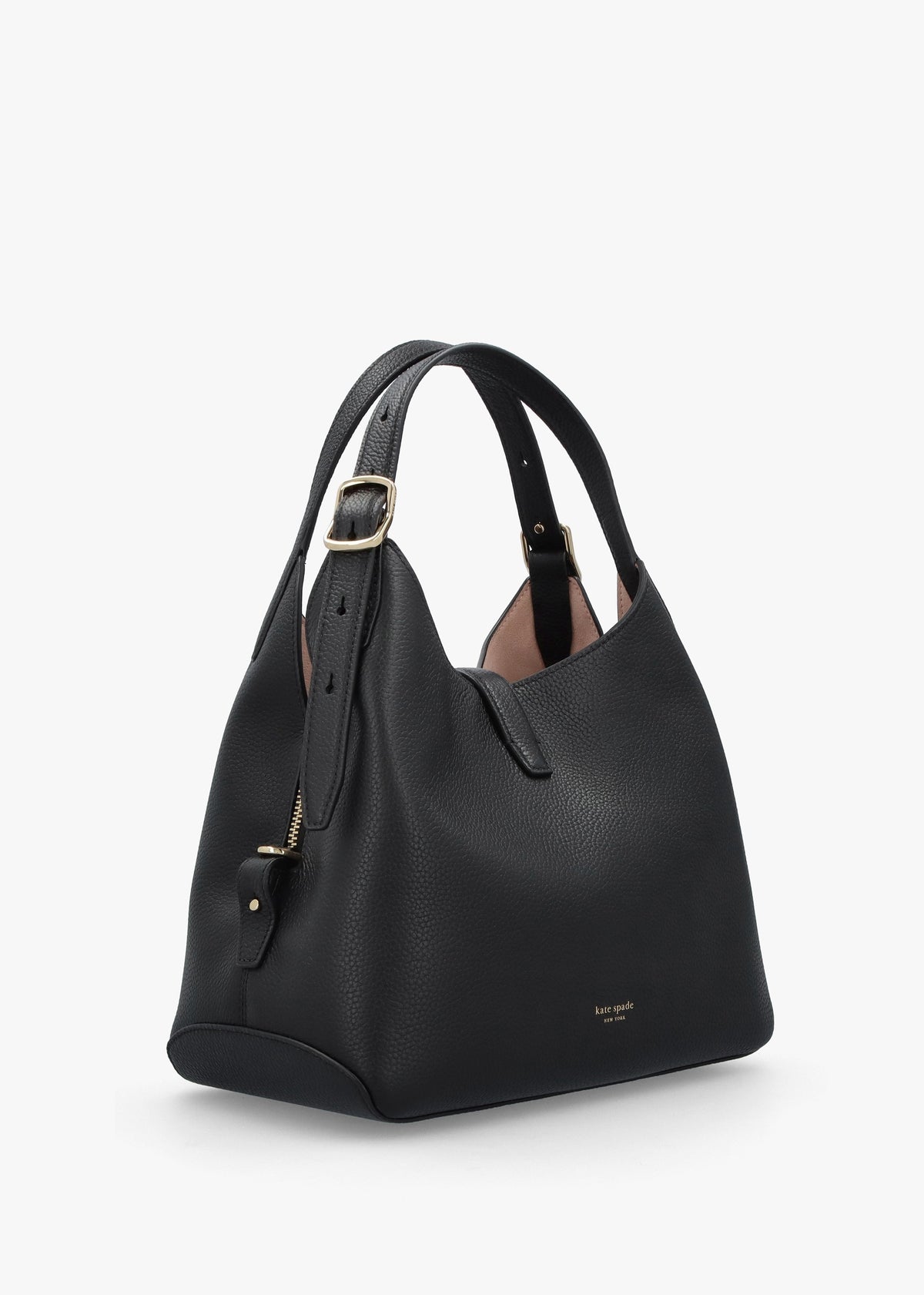 Deco Black Leather Cross-Body Tote Bag