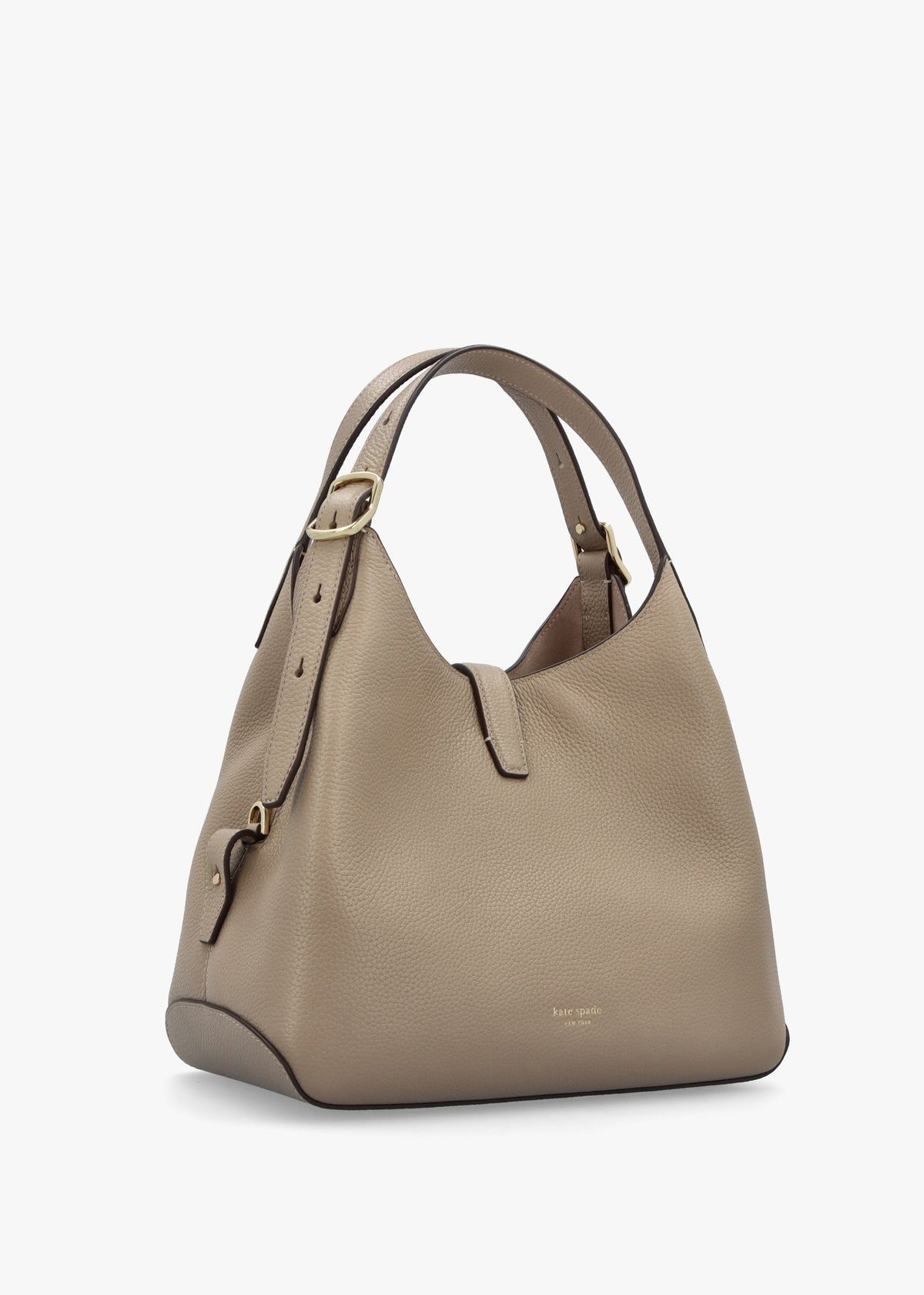 Deco Timeless Taupe Leather Cross-Body Tote Bag