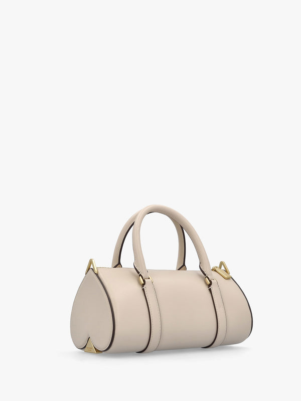 Icon Milk Glass Leather Barrel Cross-Body Bag