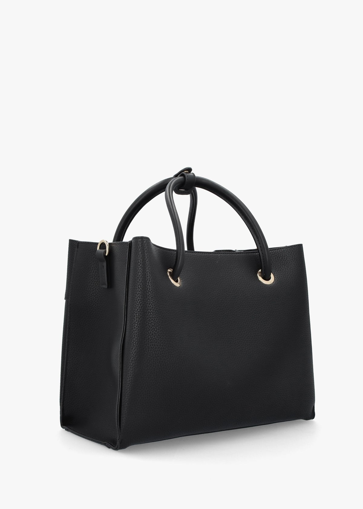 Alexia Black Logo Strap Tote Bag