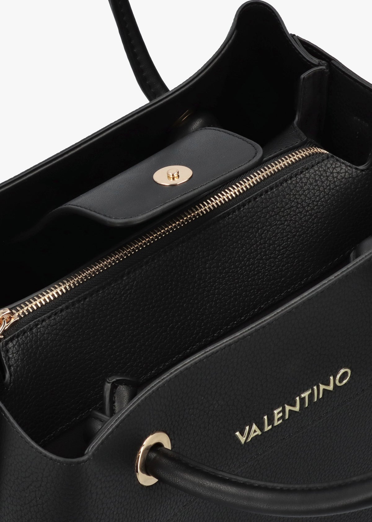 Alexia Black Logo Strap Tote Bag