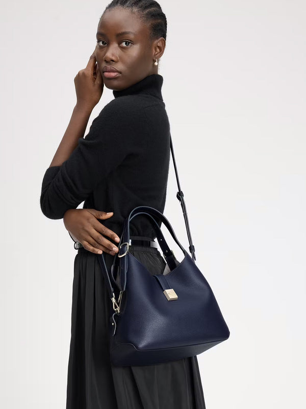 Deco Parisian Leather Cross-Body Tote Bag