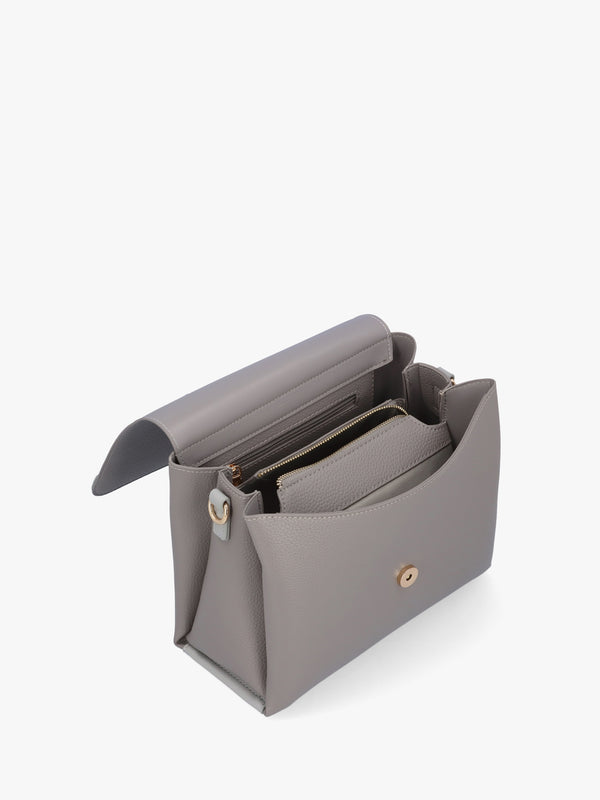 Alexia Grey Logo Strap Satchel Bag