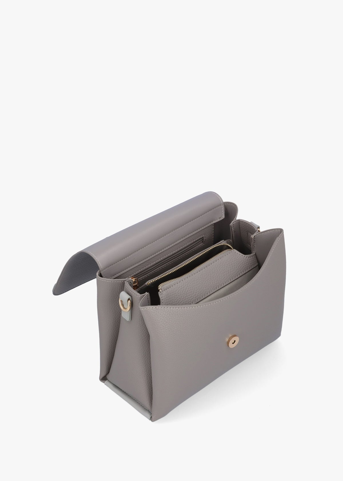 Alexia Grey Logo Strap Satchel Bag