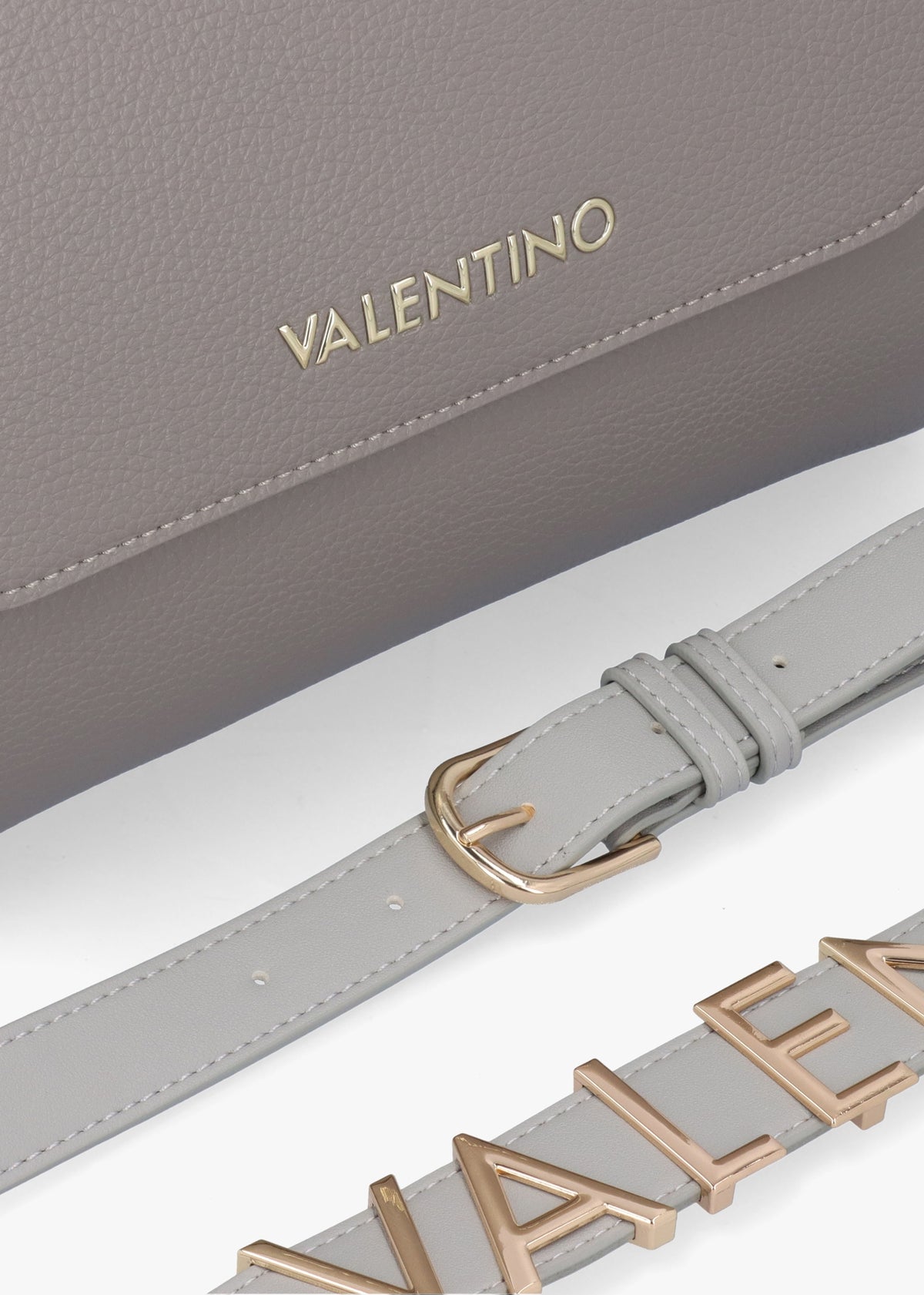 Alexia Grey Logo Strap Satchel Bag