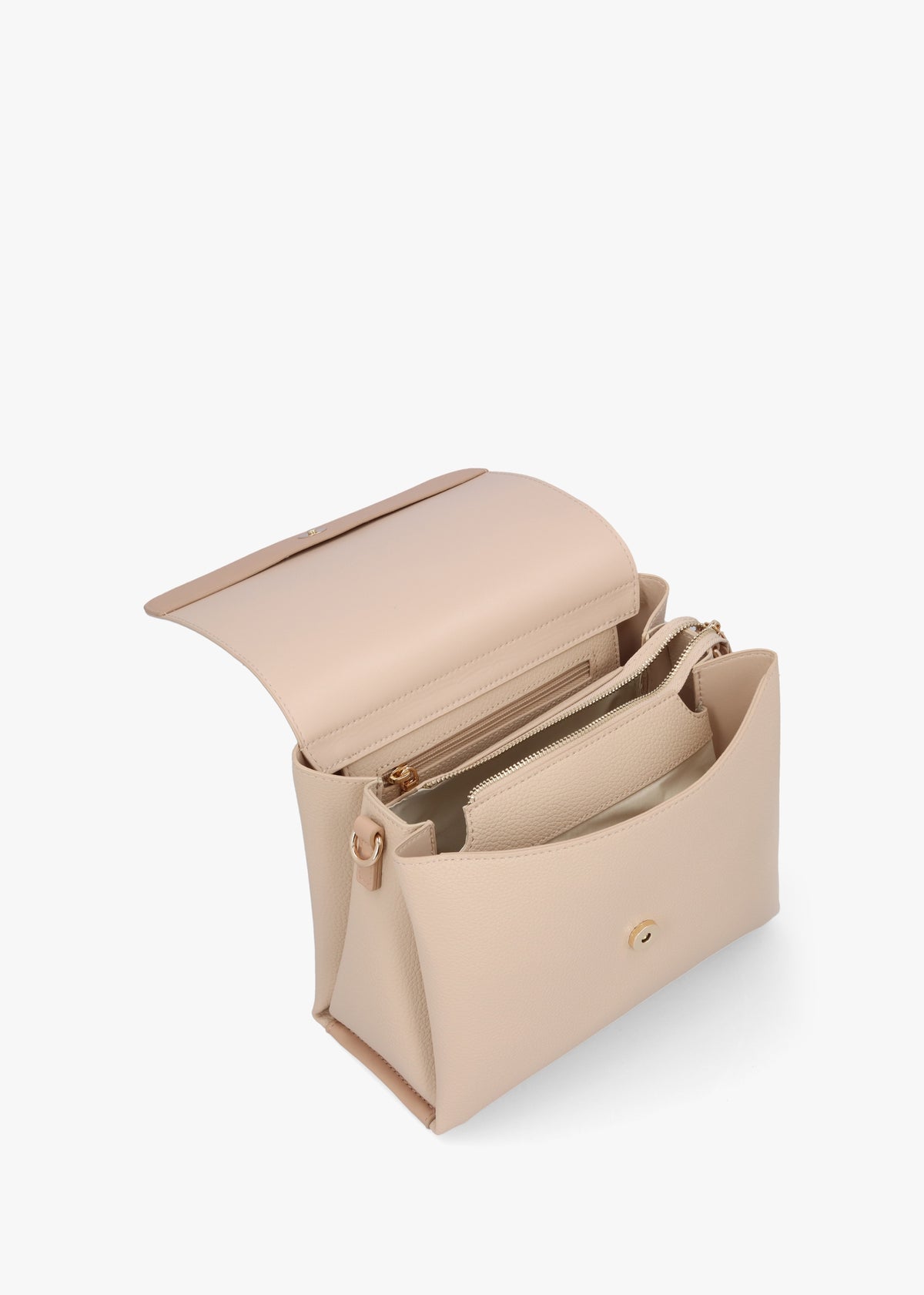 Alexia Ecru Logo Strap Satchel Bag