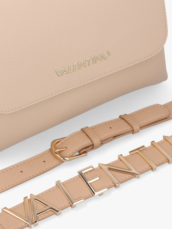 Alexia Ecru Logo Strap Satchel Bag