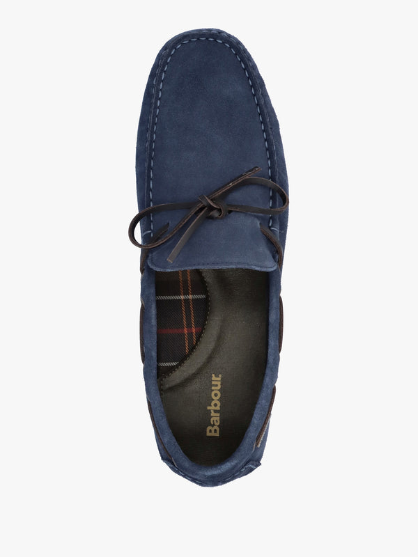 Men’s Courage Shark Blue Suede Driving Shoes
