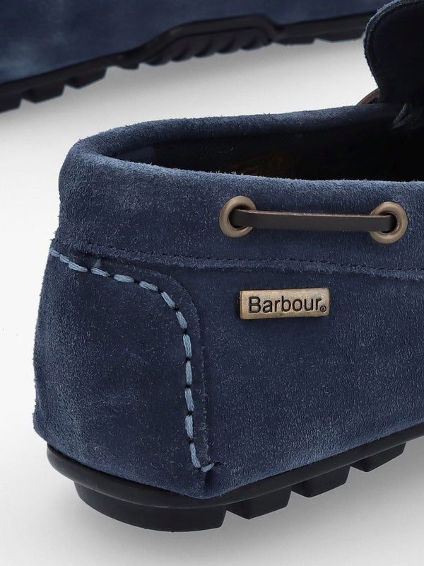 Men’s Courage Shark Blue Suede Driving Shoes