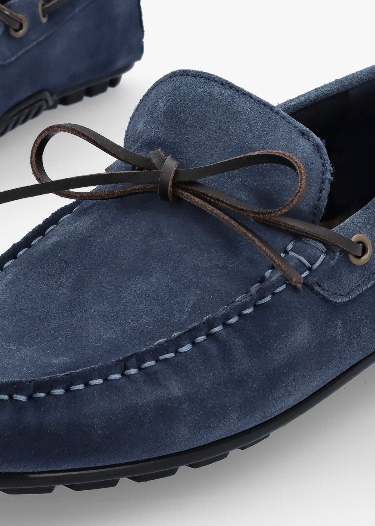 Men’s Courage Shark Blue Suede Driving Shoes