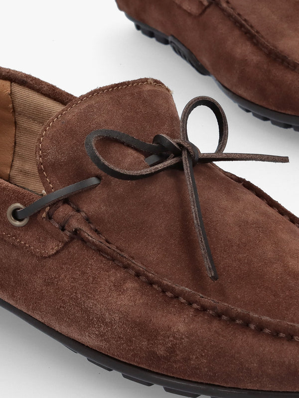 Men’s Courage Chocolate Suede Driving Shoes