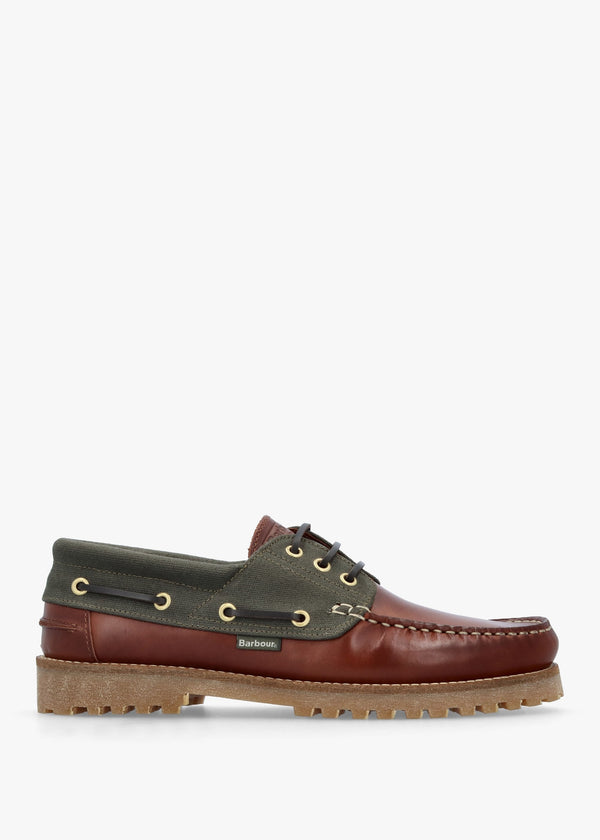 Men’s Re-Engineered Mahogany Leather Deck Boat Shoes