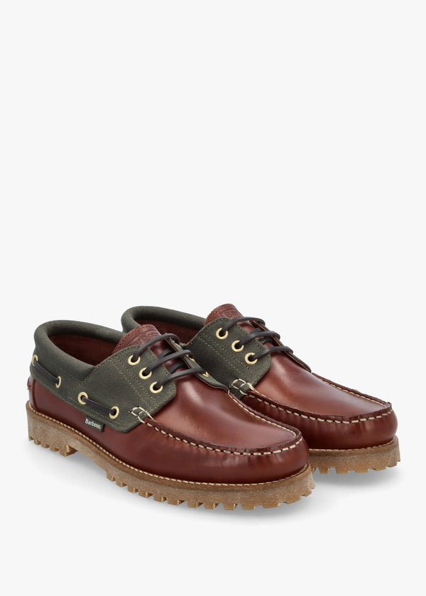 Men’s Re-Engineered Mahogany Leather Deck Boat Shoes