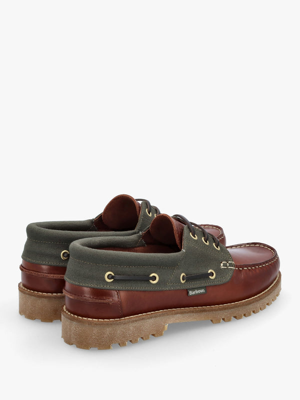 Men’s Re-Engineered Mahogany Leather Deck Boat Shoes