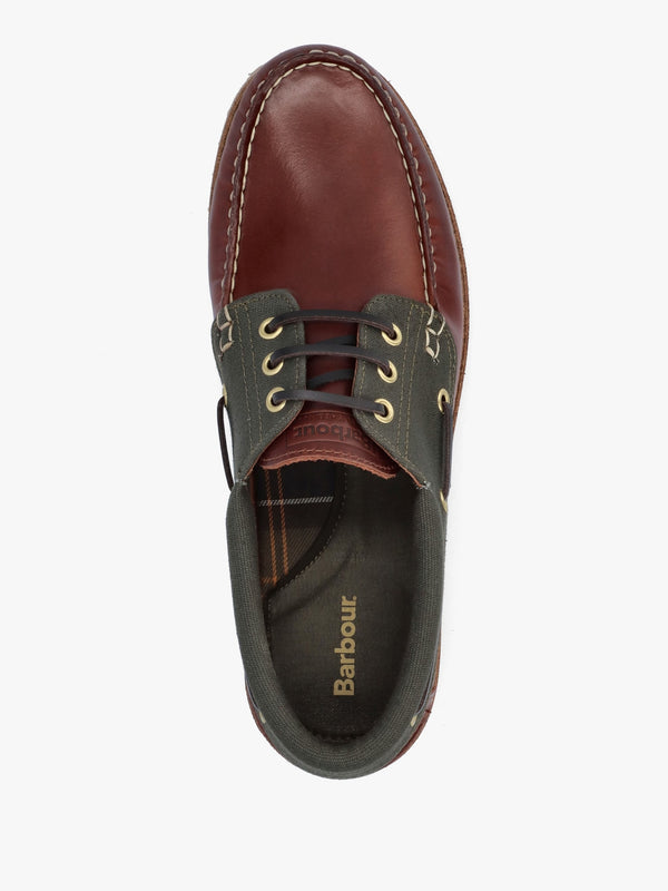 Men’s Re-Engineered Mahogany Leather Deck Boat Shoes