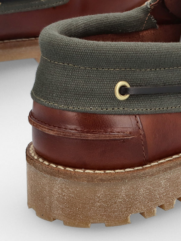 Men’s Re-Engineered Mahogany Leather Deck Boat Shoes