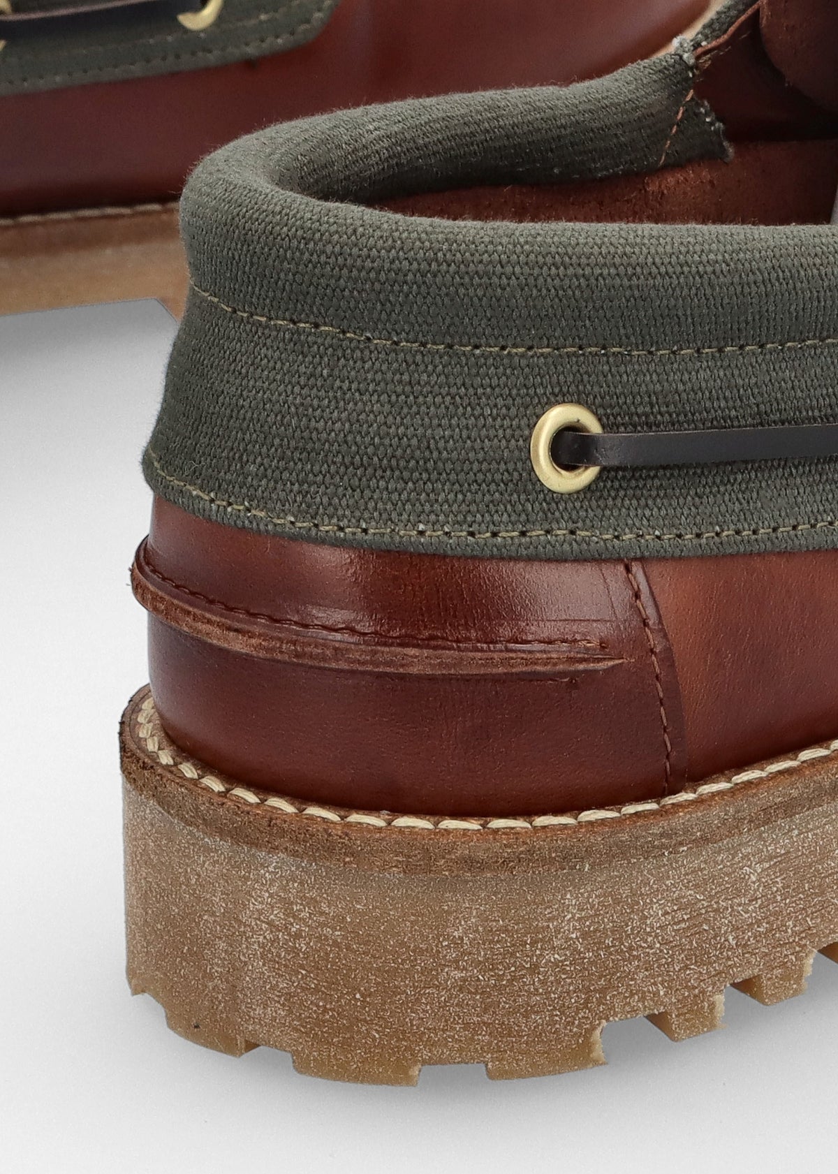 Men’s Re-Engineered Mahogany Leather Deck Boat Shoes