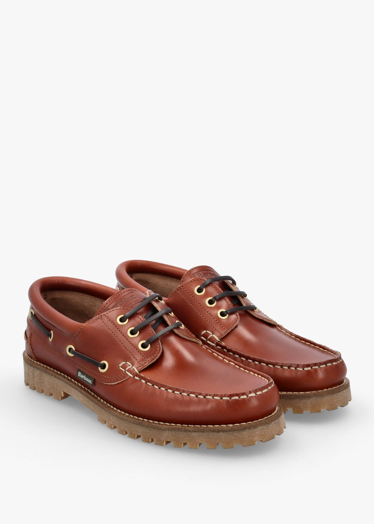 Men’s Re-Engineered Tan Leather Deck Boat Shoes