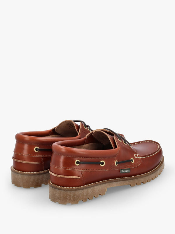 Men’s Re-Engineered Tan Leather Deck Boat Shoes