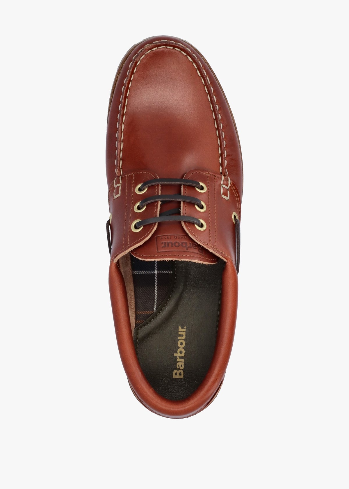 Men’s Re-Engineered Tan Leather Deck Boat Shoes