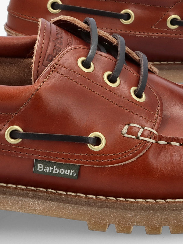 Men’s Re-Engineered Tan Leather Deck Boat Shoes