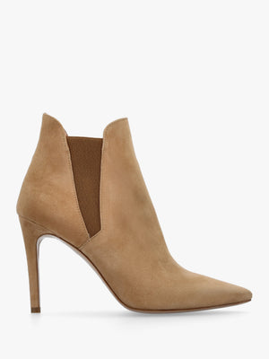 Adril Beige Suede Ankle Boots