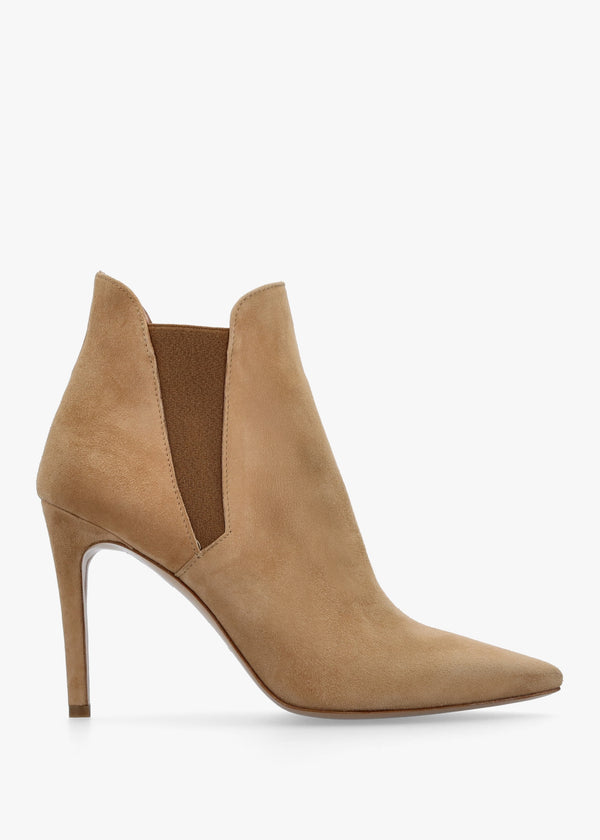 Adril Beige Suede Ankle Boots