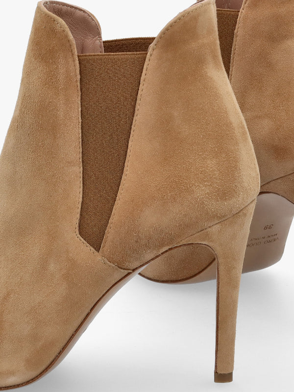 Adril Beige Suede Ankle Boots