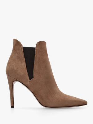 Adril Taupe Suede Ankle Boots