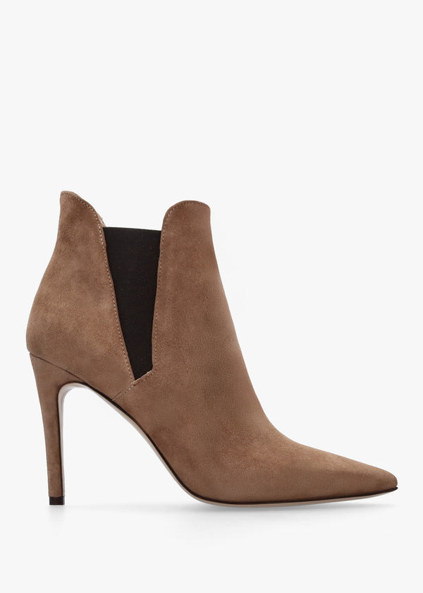 Adril Taupe Suede Ankle Boots