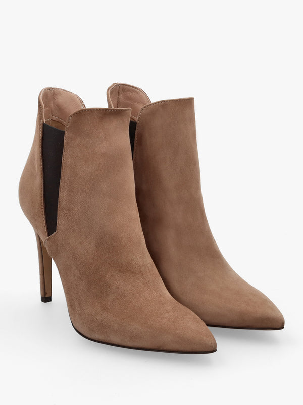 Adril Taupe Suede Ankle Boots